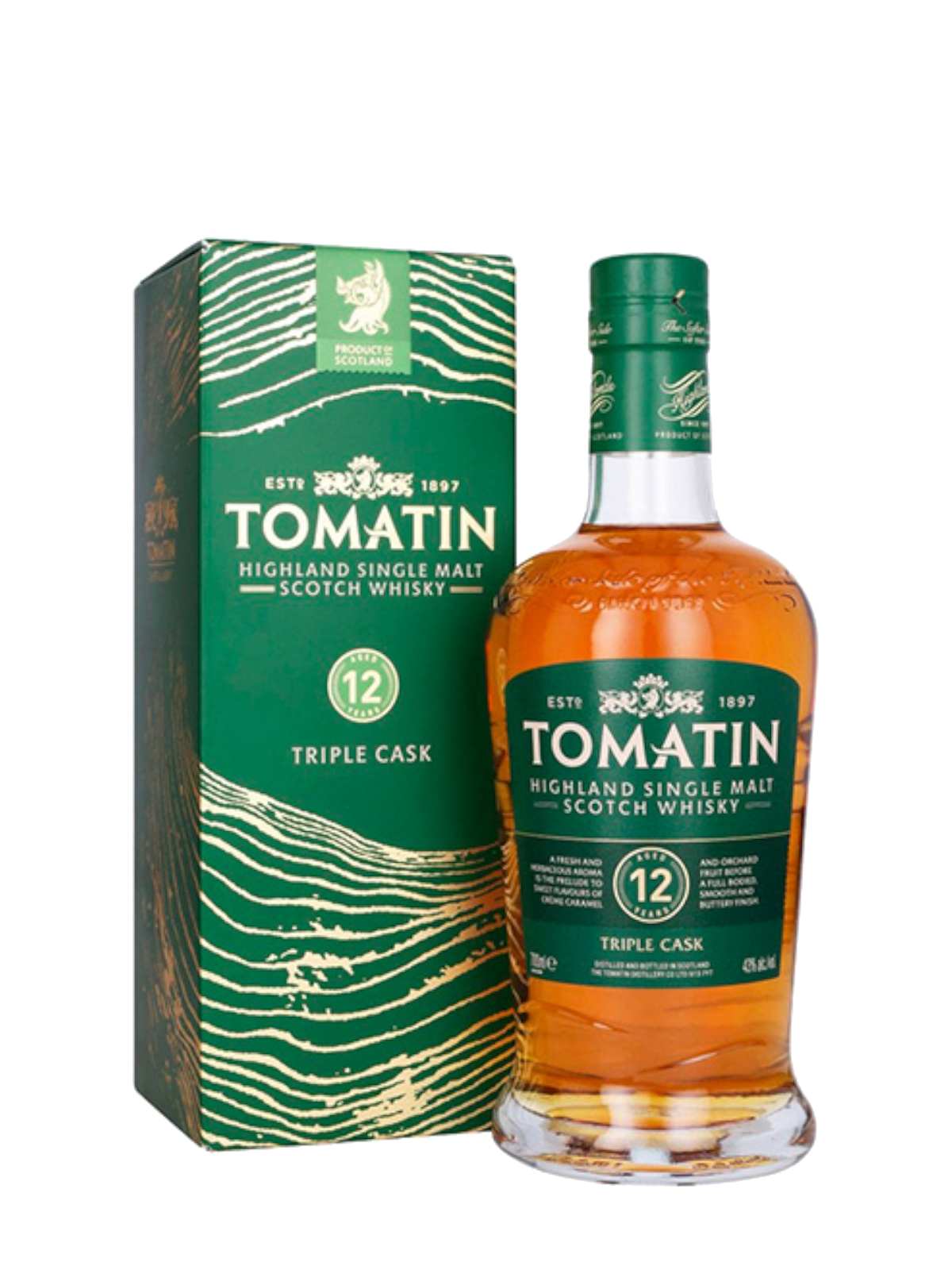 Tomatin 12 Year Old Triple Cask Single Malt Scotch Whisky – Rombo