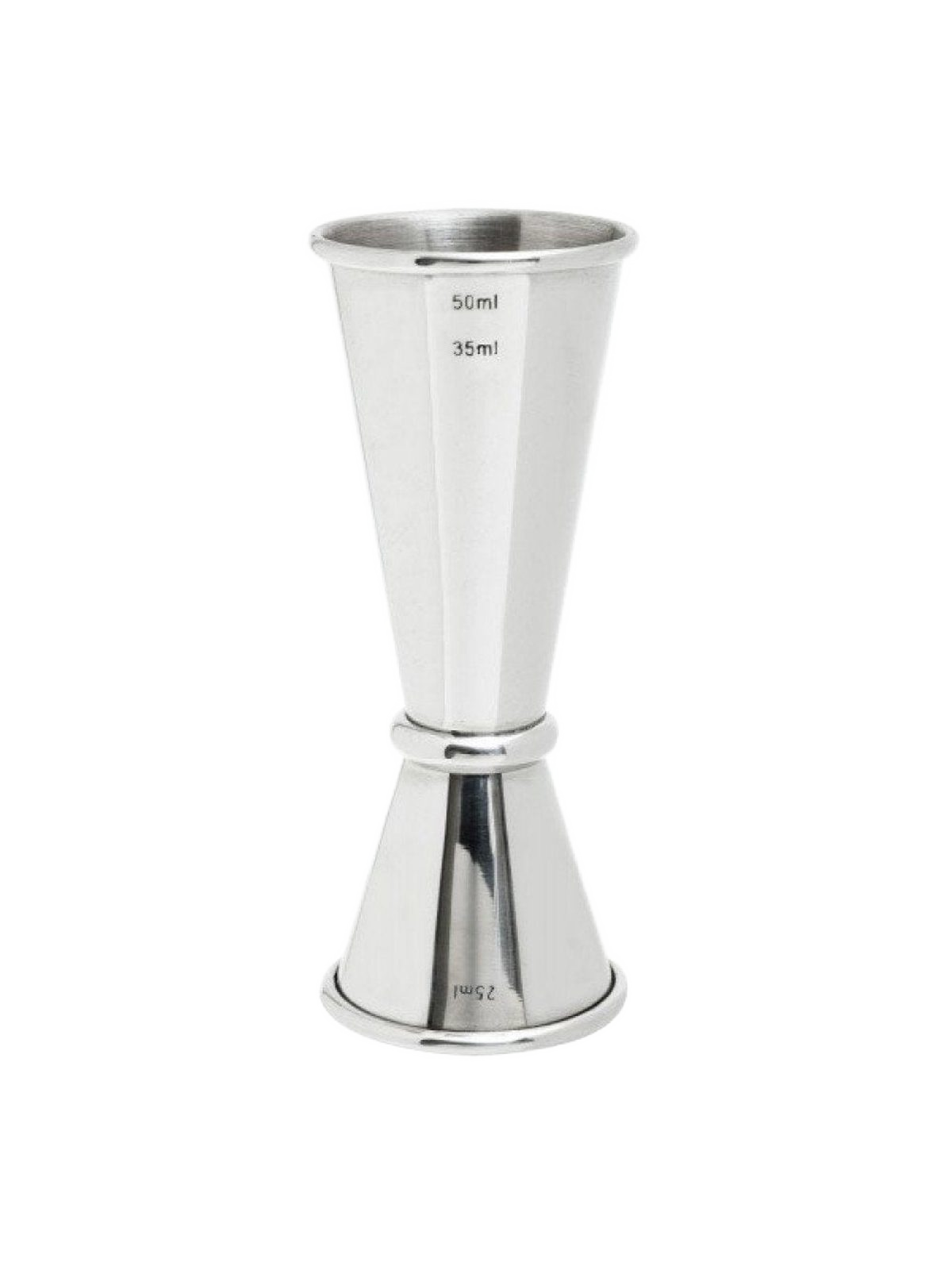 Jigger V-shape 25/50 ml in steel – Rombo