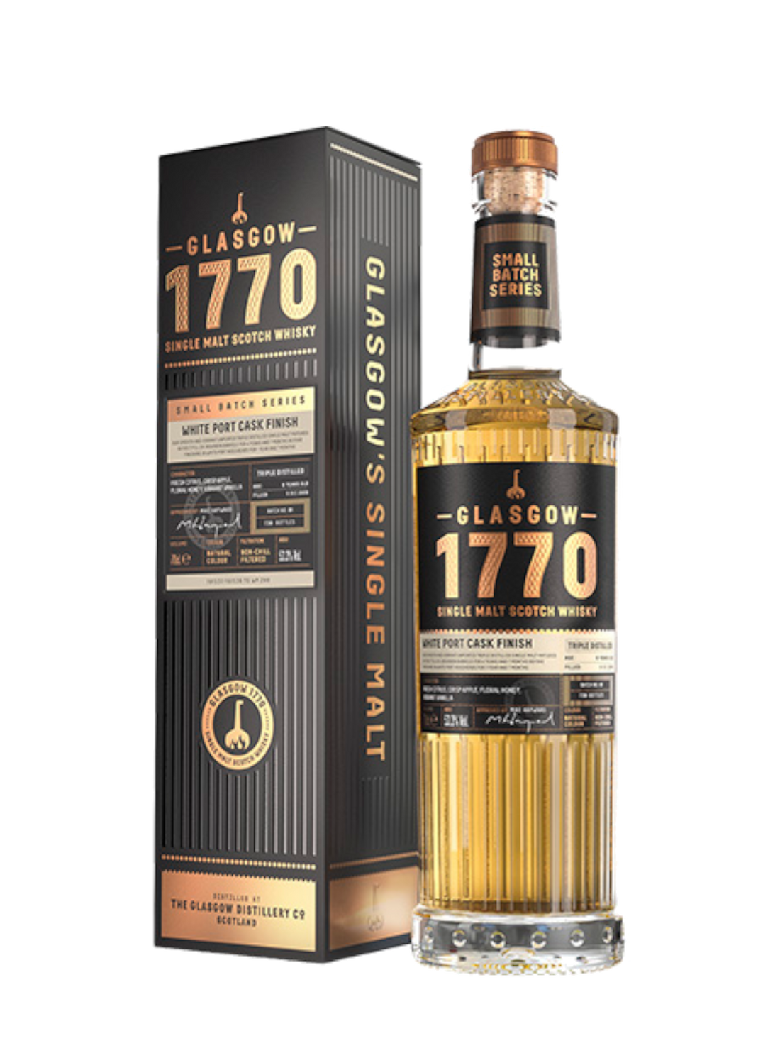 Glasgow 1770 Small Batch Series White Port Triple Distilled Whisky