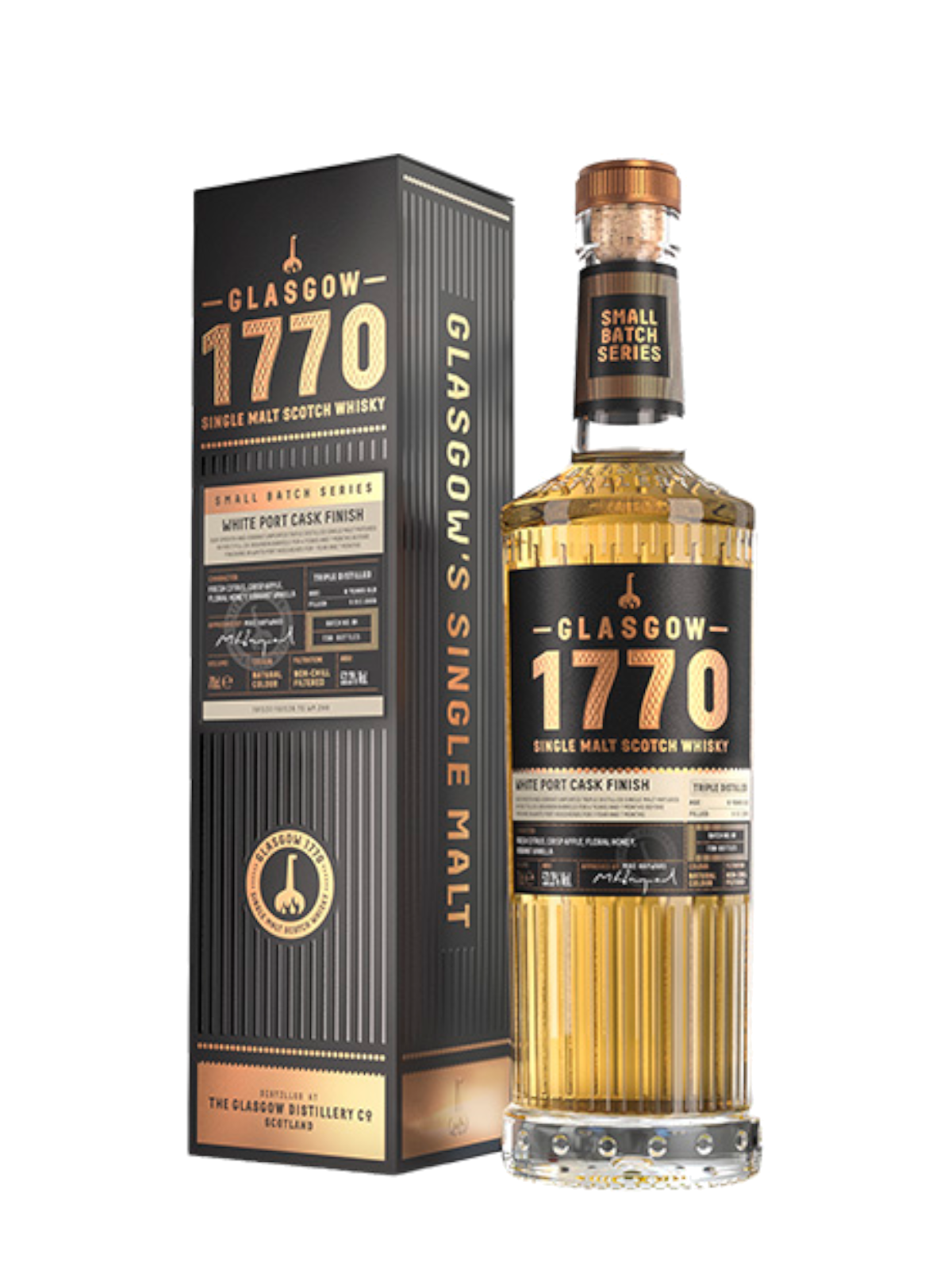 Glasgow 1770 Small Batch Series White Port Triple Distilled Whisky