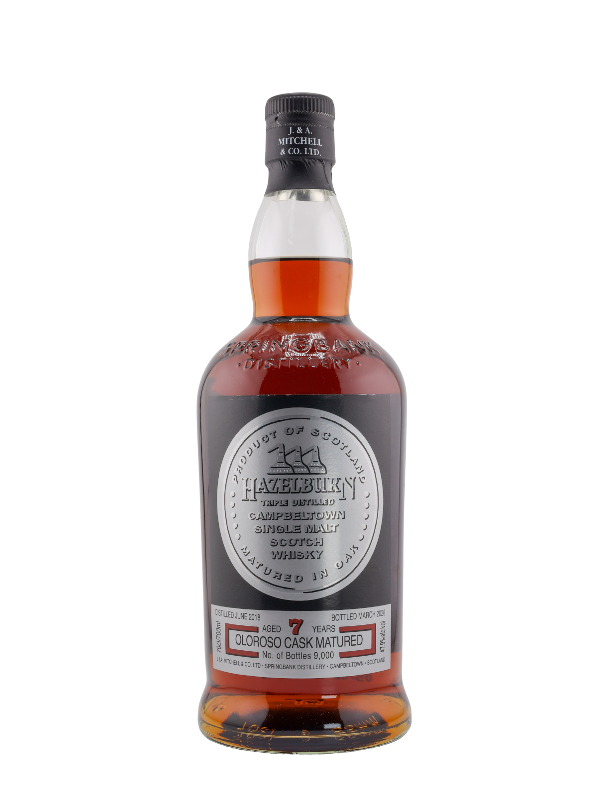 Hazelburn 7 Years Old Oloroso Cask Matured Single Malt Scotch Whisky