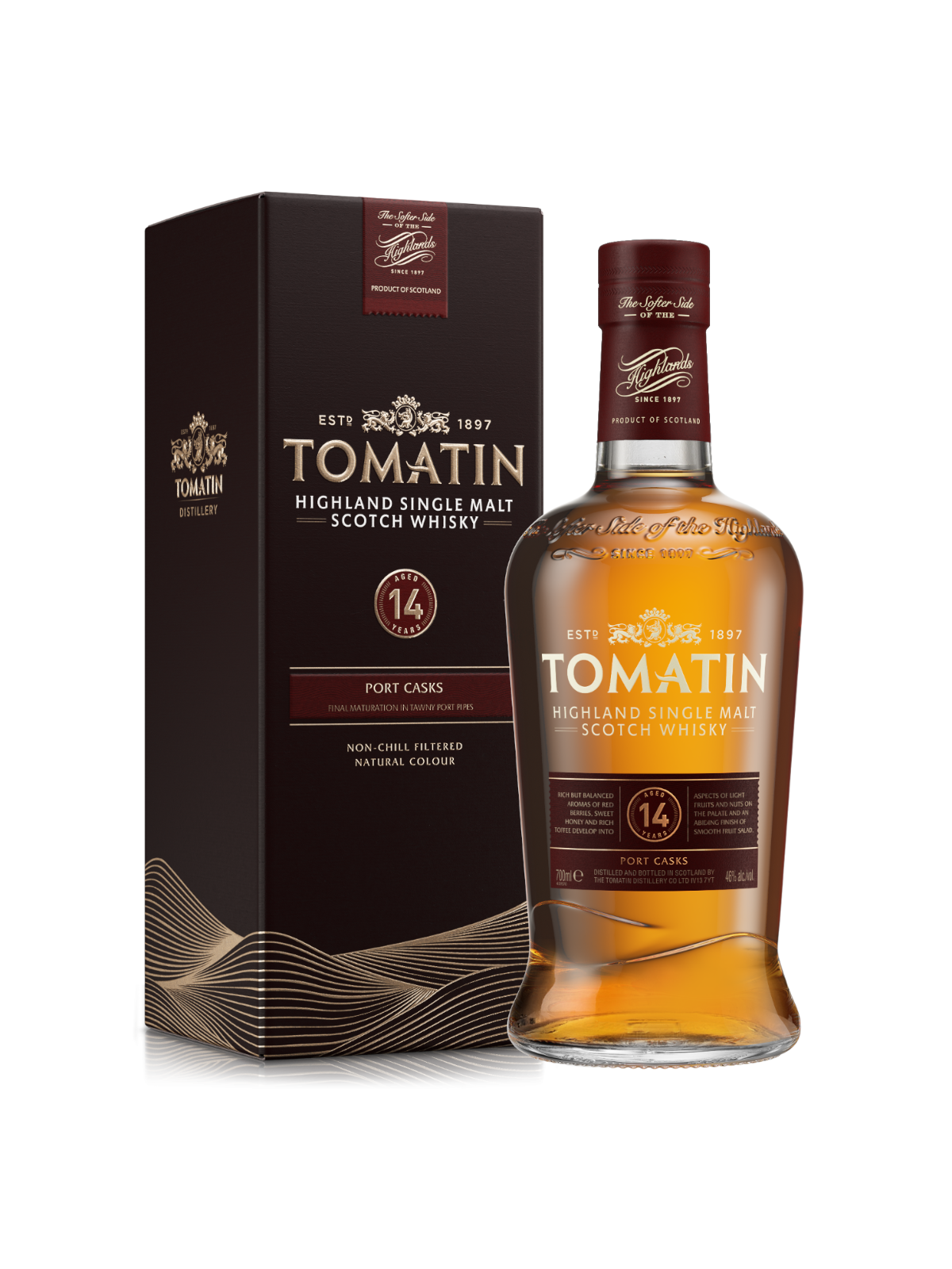 Tomatin 14 års Port Cask Finish Single Malt Whisky