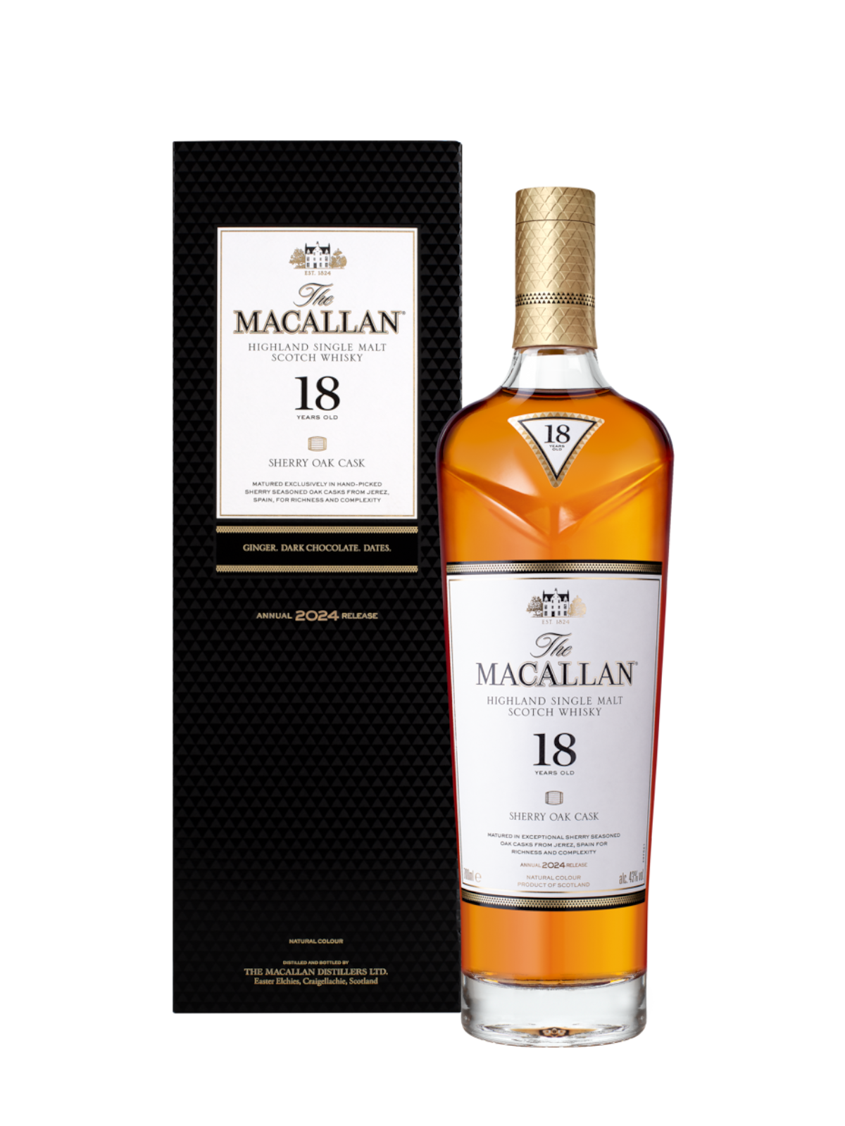 The Macallan 18 års Sherry Oak Cask Single Malt Whisky 2024 Release
