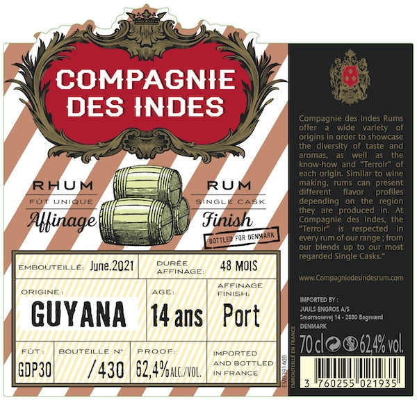 Compagnie des Indes Guyana Port Cask Rom