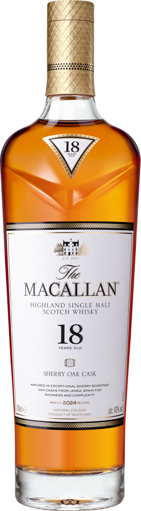 The Macallan 18 års Sherry Oak Cask Single Malt Whisky 2024 Release